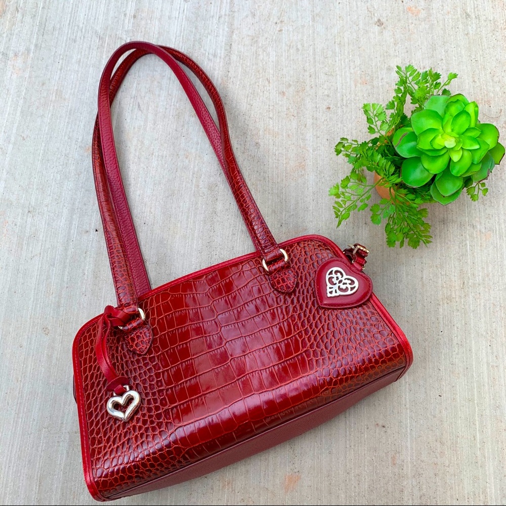 Brighton Dark Red Leather Handbag